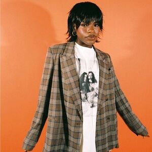 Brand New UO Isabella Blazer. Size XS in Brown Multi